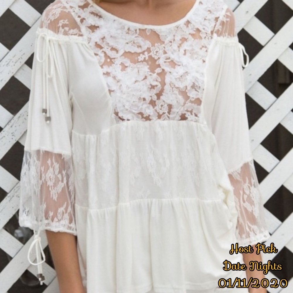 White Lily Lace Blouse